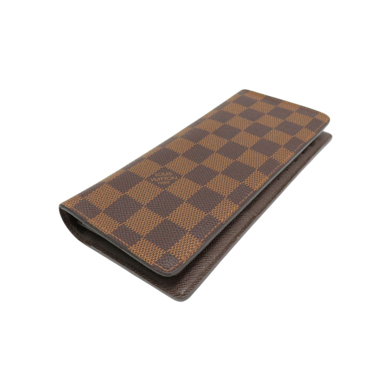 棕色 棋盤格帆布 Brazza 二折長夾【LOUIS VUITTON LV 路易威登】 N60017-2