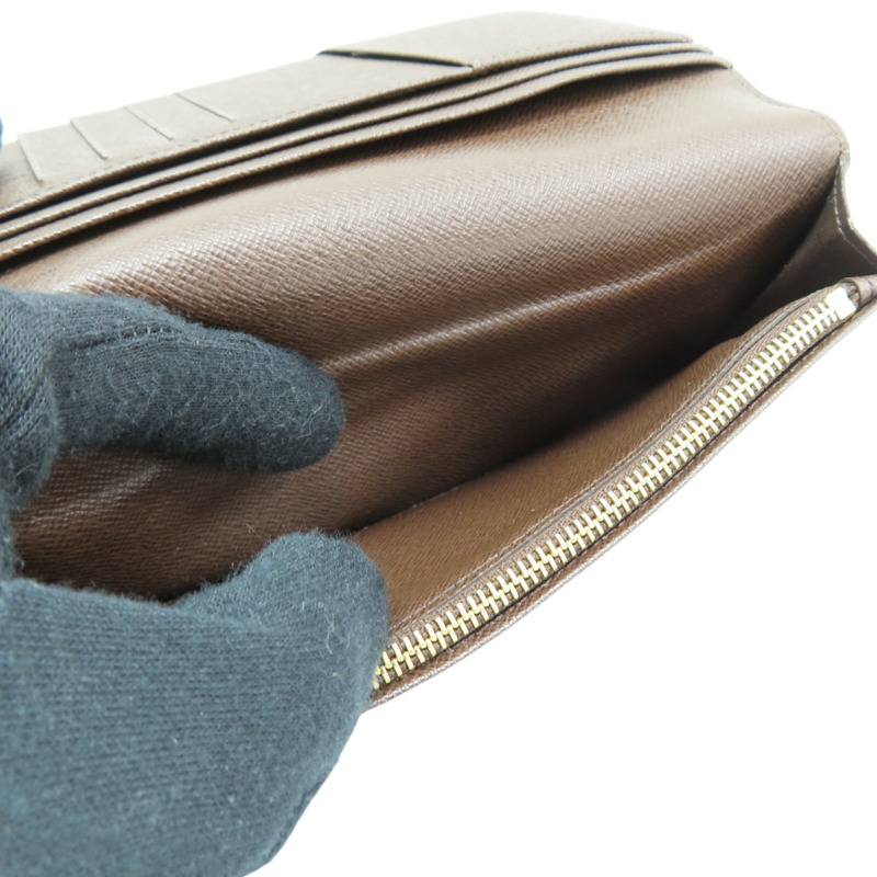 棕色 棋盤格帆布 Brazza 二折長夾【LOUIS VUITTON LV 路易威登】 N60017-5