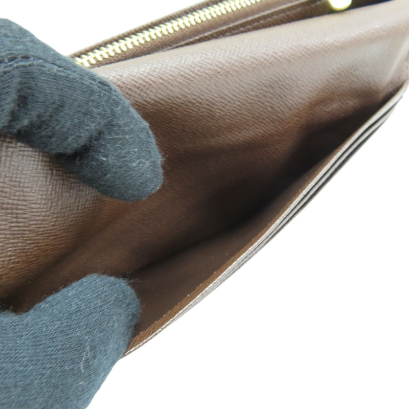 棕色 棋盤格帆布 Brazza 二折長夾【LOUIS VUITTON LV 路易威登】 N60017-6