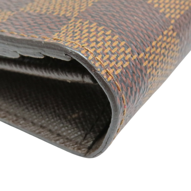 棕色 棋盤格帆布 Brazza 二折長夾【LOUIS VUITTON LV 路易威登】 N60017-10