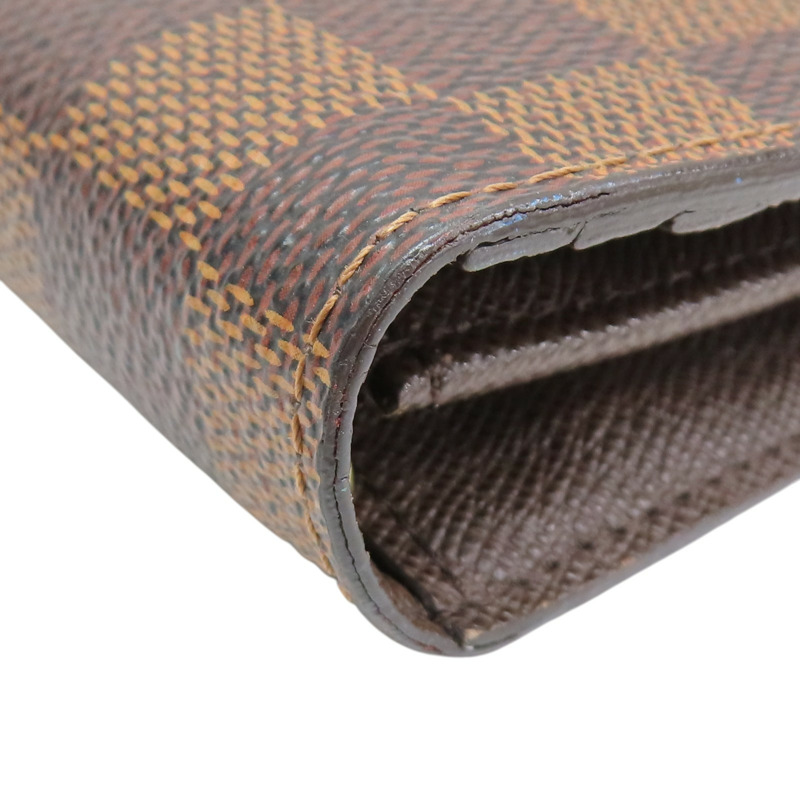 棕色 棋盤格帆布 Brazza 二折長夾【LOUIS VUITTON LV 路易威登】 N60017-11