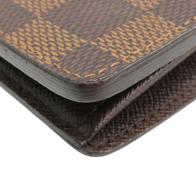 棕色 棋盤格帆布 Brazza 二折長夾【LOUIS VUITTON LV 路易威登】 N60017-13