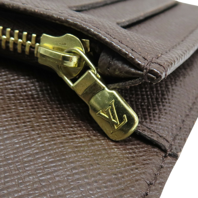 棕色 棋盤格帆布 Brazza 二折長夾【LOUIS VUITTON LV 路易威登】 N60017-14