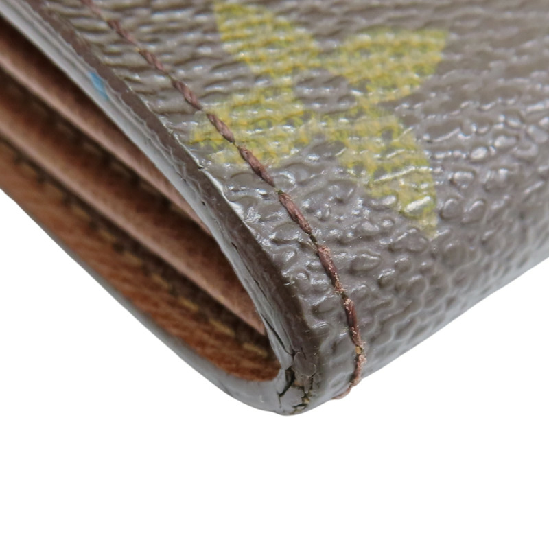 棕色 原花帆布 Tresor 扣式中夾【LOUIS VUITTON LV 路易威登】 M61735-8