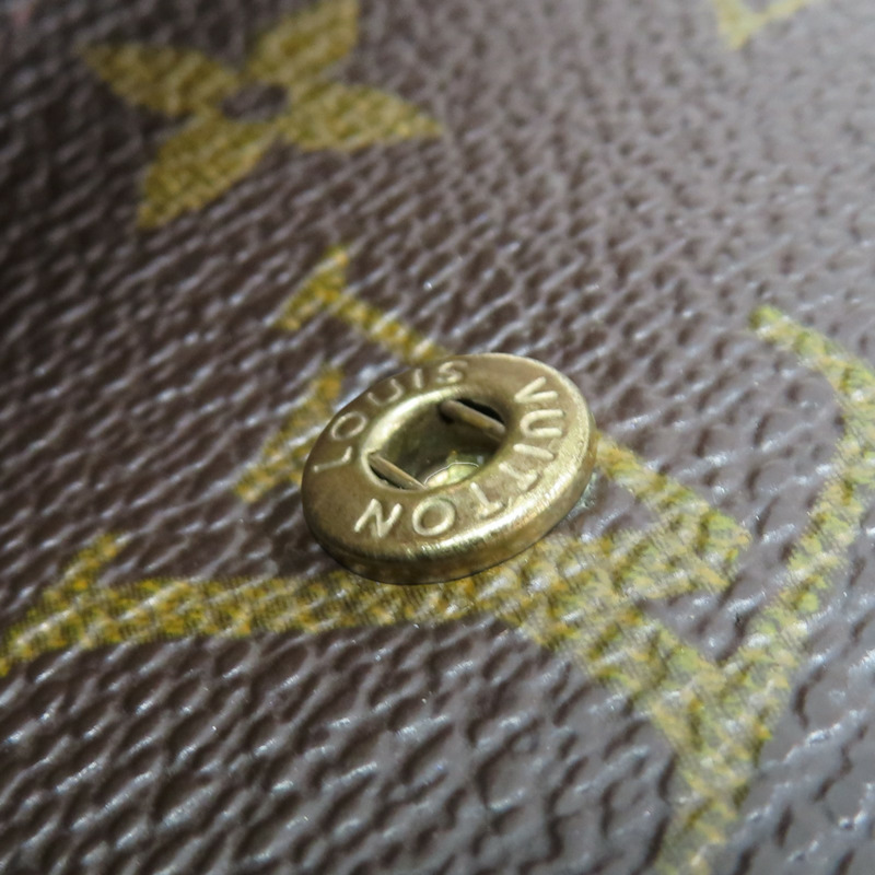 棕色 原花帆布 Tresor 扣式中夾【LOUIS VUITTON LV 路易威登】 M61735-13