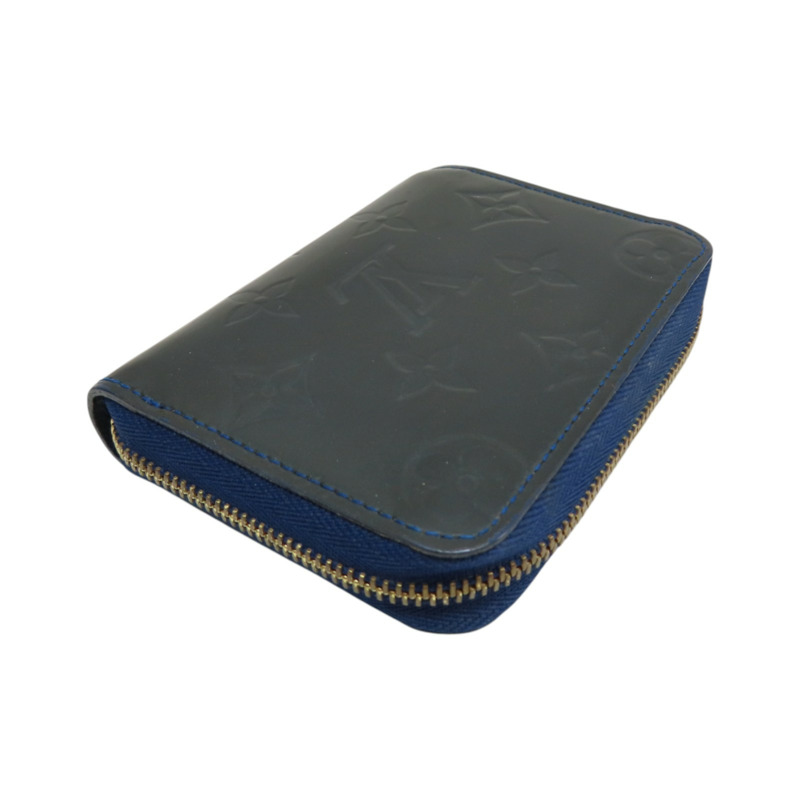 深藍色 漆皮 Zippy 零錢包 變色【LOUIS VUITTON LV 路易威登】 M90048-2