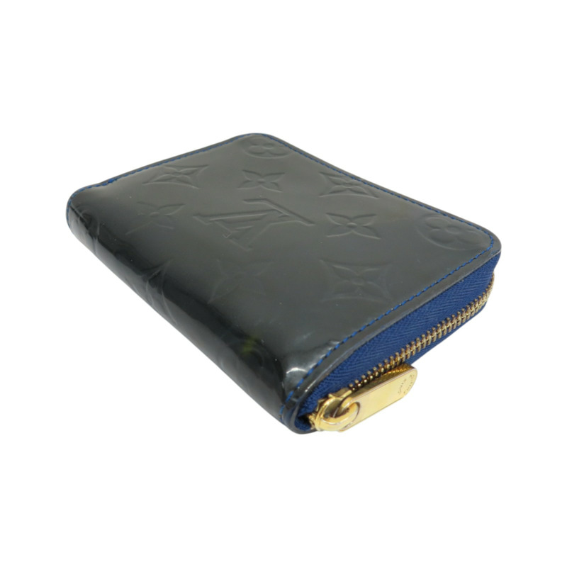 深藍色 漆皮 Zippy 零錢包 變色【LOUIS VUITTON LV 路易威登】 M90048-3