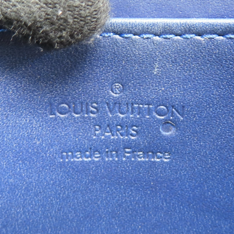 深藍色 漆皮 Zippy 零錢包 變色【LOUIS VUITTON LV 路易威登】 M90048-5
