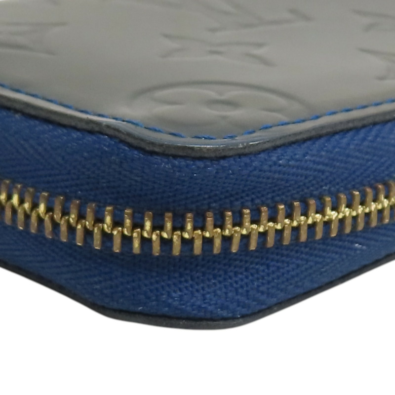 深藍色 漆皮 Zippy 零錢包 變色【LOUIS VUITTON LV 路易威登】 M90048-10