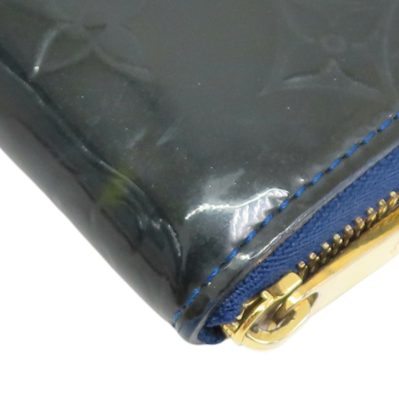 深藍色 漆皮 Zippy 零錢包 變色【LOUIS VUITTON LV 路易威登】 M90048-11