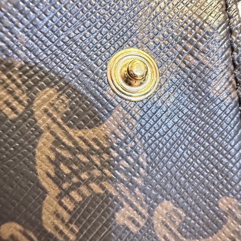 Celine✨可拆式TRIOMPHE標誌印花短款短夾錢包卡包 二合一-35