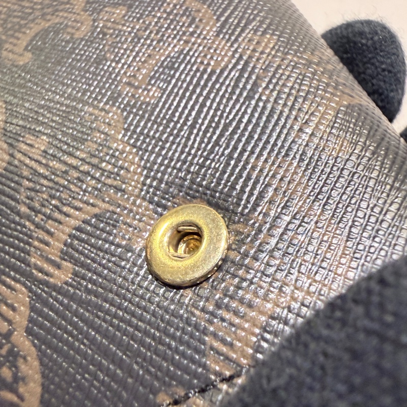 Celine✨可拆式TRIOMPHE標誌印花短款短夾錢包卡包 二合一-42