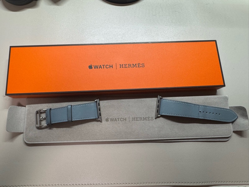 Apple watch Hermes 45/46mm愛馬仕 絕版淺藍色-0