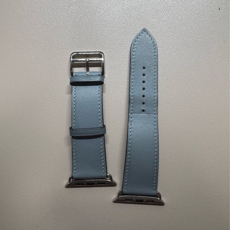Apple watch Hermes 45/46mm愛馬仕 絕版淺藍色-5