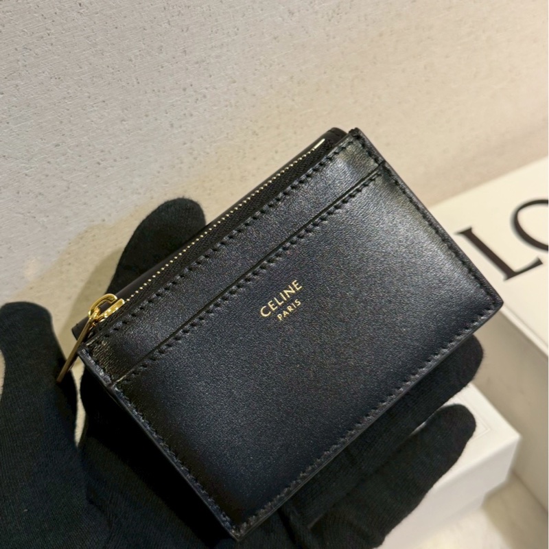 ✨Celine✨可拆式TRIOMPHE標誌印花短款短夾錢包卡包 二合一-8