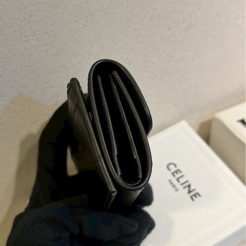 ✨Celine✨可拆式TRIOMPHE標誌印花短款短夾錢包卡包 二合一-12