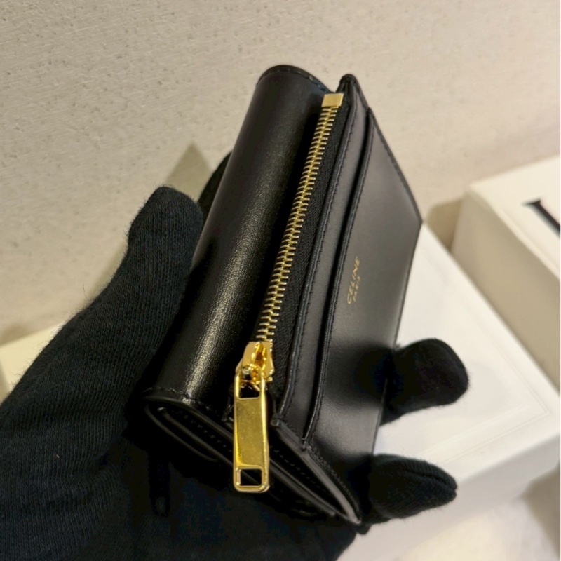 ✨Celine✨可拆式TRIOMPHE標誌印花短款短夾錢包卡包 二合一-14