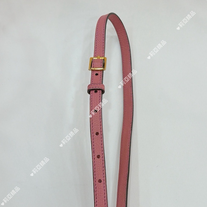 莉亞精品♡ Burberry 格紋桃紅托特包 二手美包-14