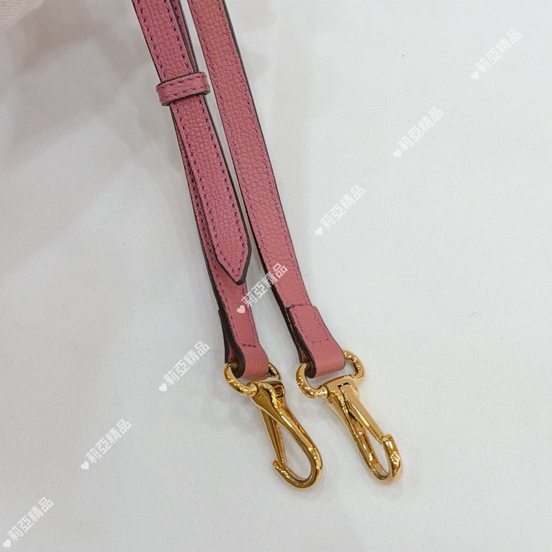 莉亞精品♡ Burberry 格紋桃紅托特包 二手美包-15