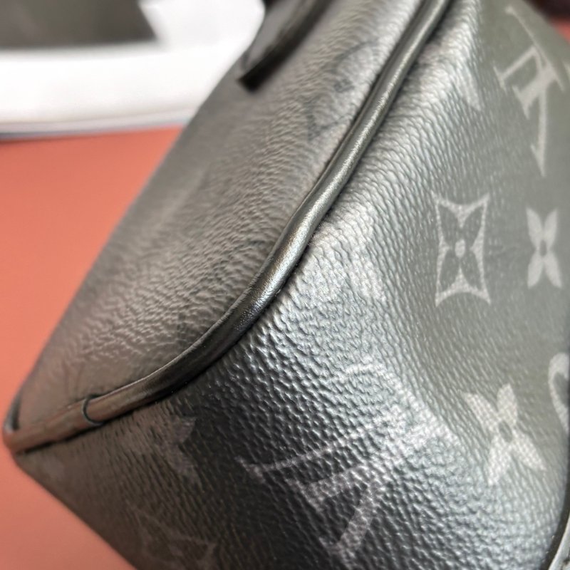 絕版 ::LOUIS VUITTON:: M45947 LV Keepall Bandoulière 20 黑色花紋手提斜背包-8