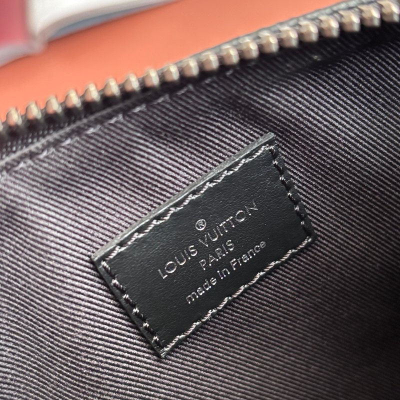 絕版 ::LOUIS VUITTON:: M45947 LV Keepall Bandoulière 20 黑色花紋手提斜背包-14