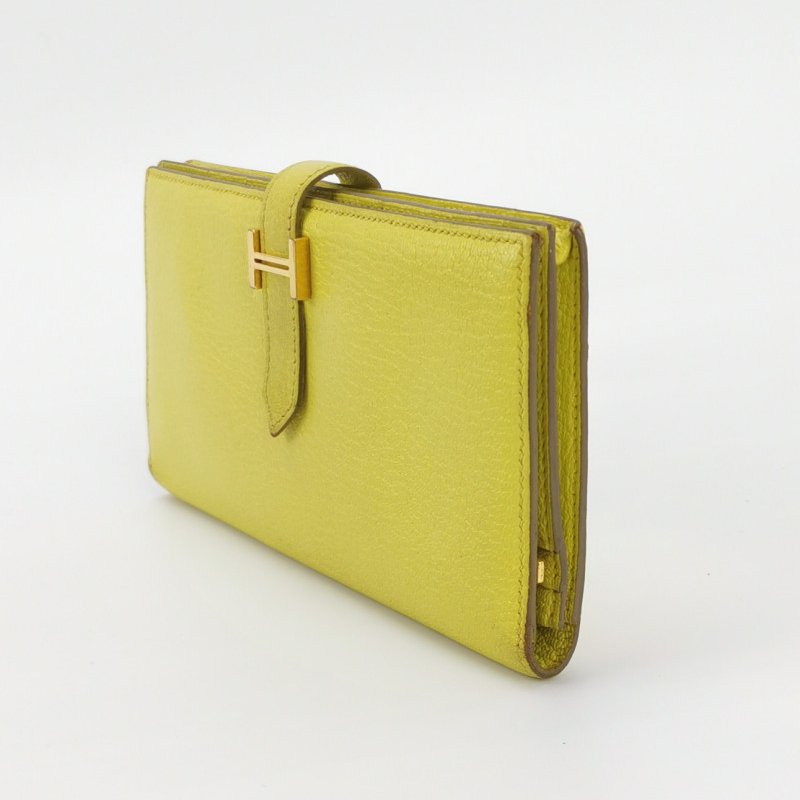 Hermes Bearn小號羊皮純色標誌H袢帶皮夾-1