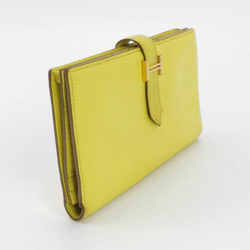 Hermes Bearn小號羊皮純色標誌H袢帶皮夾-2