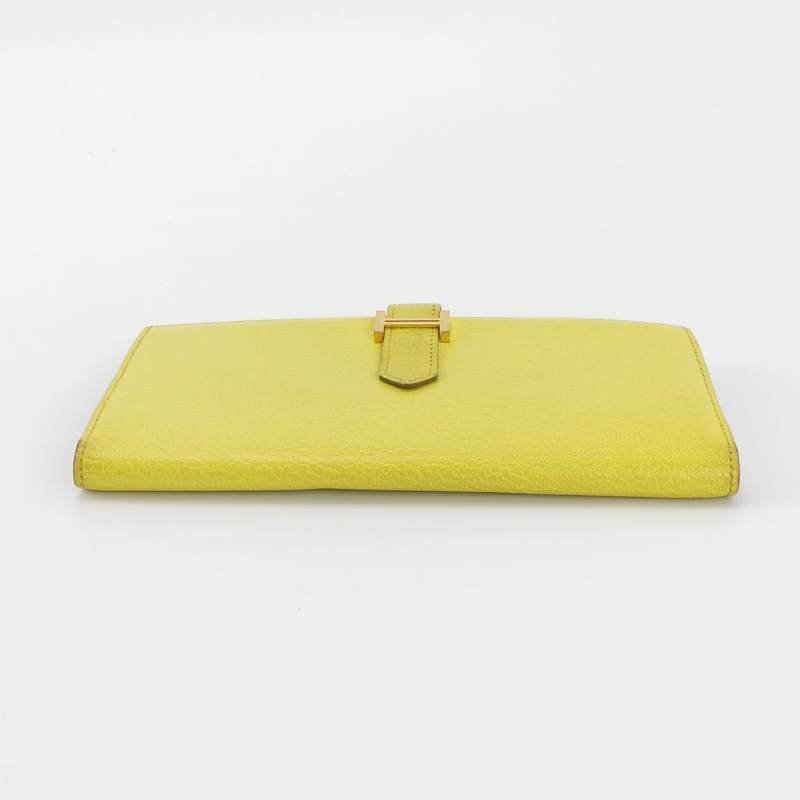 Hermes Bearn小號羊皮純色標誌H袢帶皮夾-4