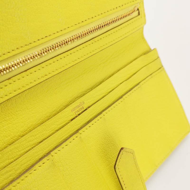 Hermes Bearn小號羊皮純色標誌H袢帶皮夾-6