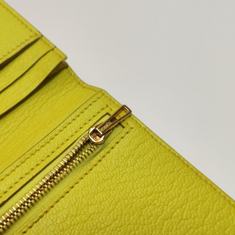 Hermes Bearn小號羊皮純色標誌H袢帶皮夾-10