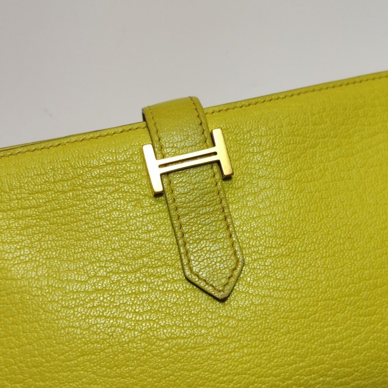 Hermes Bearn小號羊皮純色標誌H袢帶皮夾-18