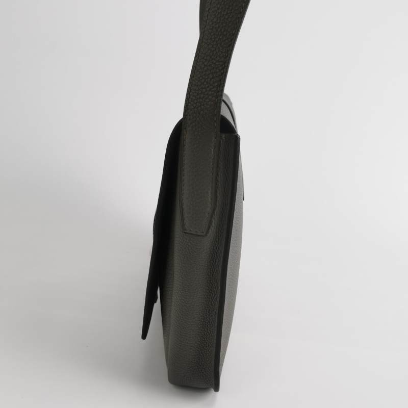 Hermes Steve Light斜挎包單肩包Togo牛皮銀扣8F錫器灰U刻-2