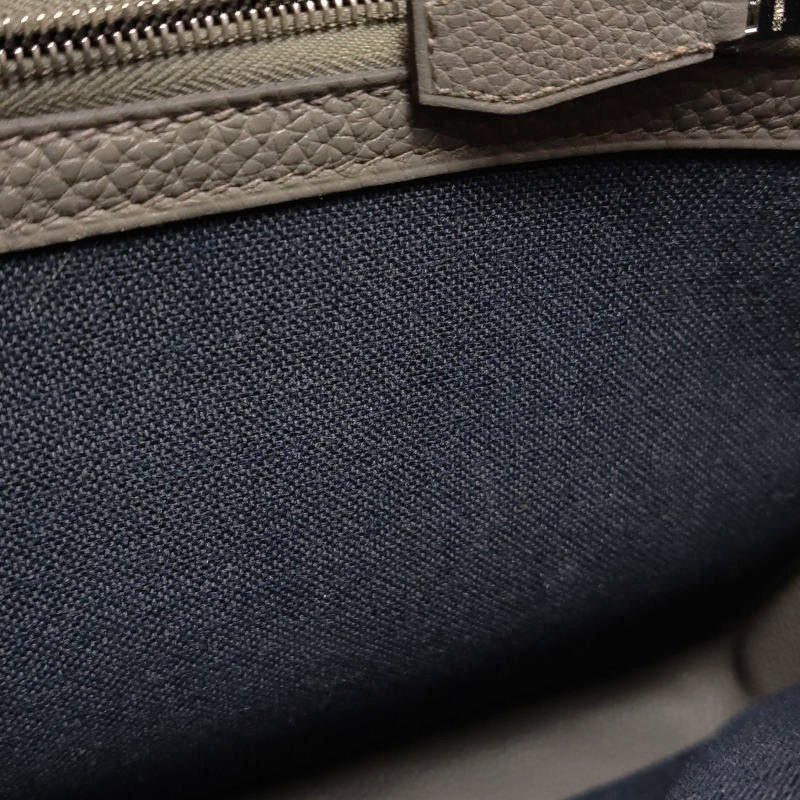 Hermes Steve Light斜挎包單肩包Togo牛皮銀扣8F錫器灰U刻-9