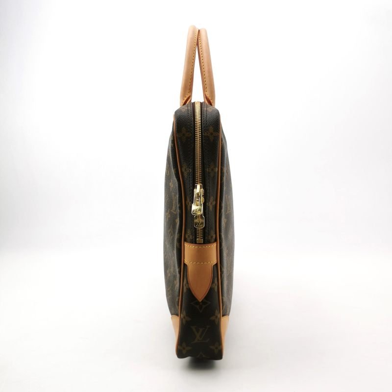 Louis Vuitton(LV)Porte Documents Voyage植革Monogram印花矩形手提包-3