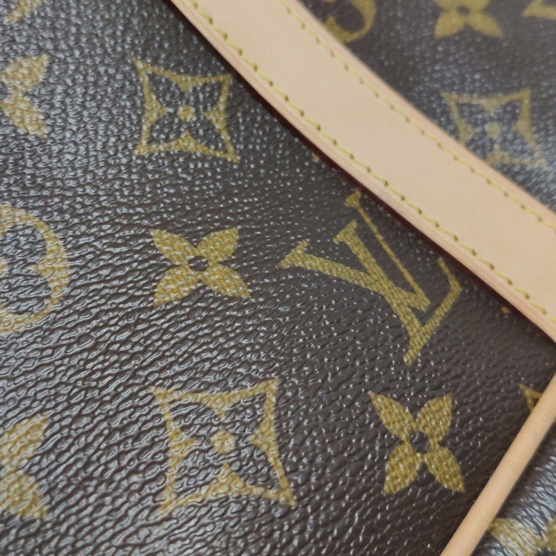 Louis Vuitton(LV)Porte Documents Voyage植革Monogram印花矩形手提包-19