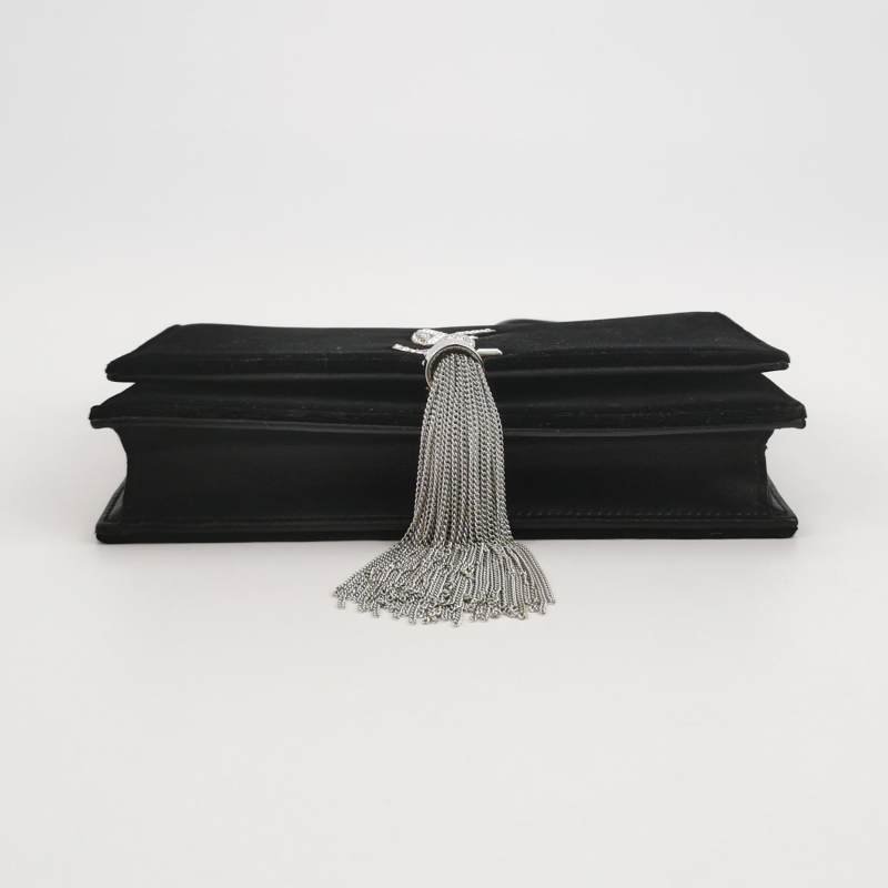 Saint Laurent Kate凱特包小號羊皮絨布鑽扣YSL標誌斜挎包單肩包-5