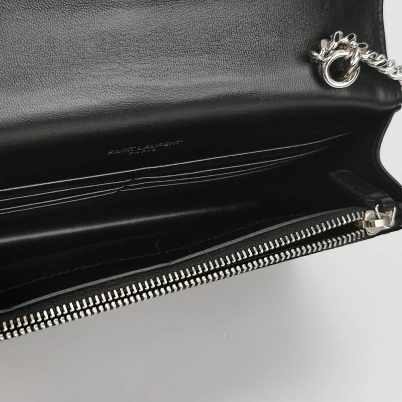 Saint Laurent Kate凱特包小號羊皮絨布鑽扣YSL標誌斜挎包單肩包-6