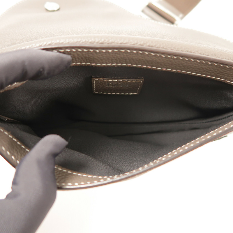 Dior 牛皮皮革Saddle Pouch Bag銀扣肩背袋-4