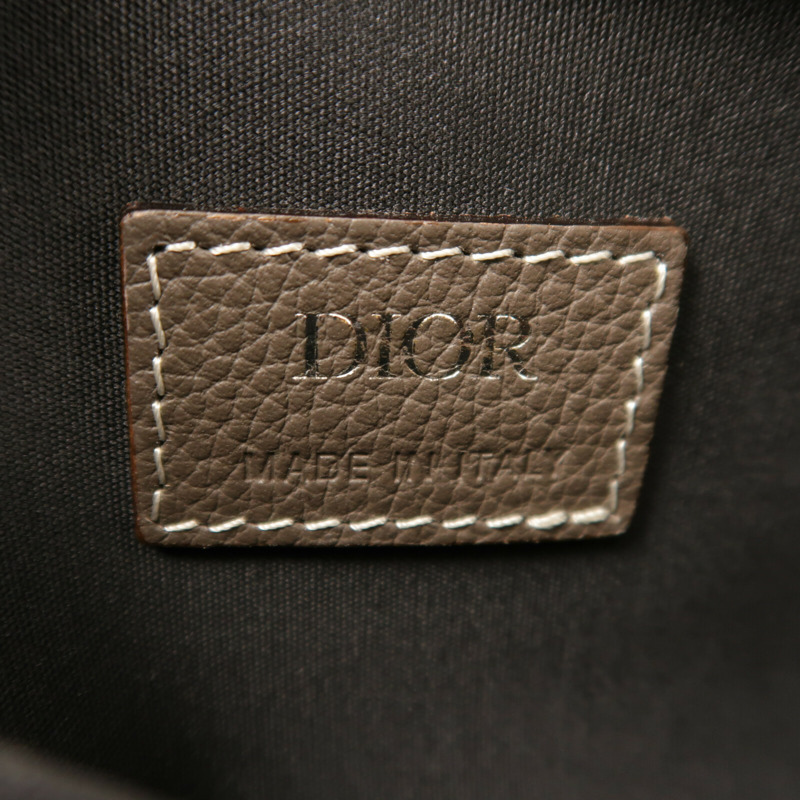 Dior 牛皮皮革Saddle Pouch Bag銀扣肩背袋-5