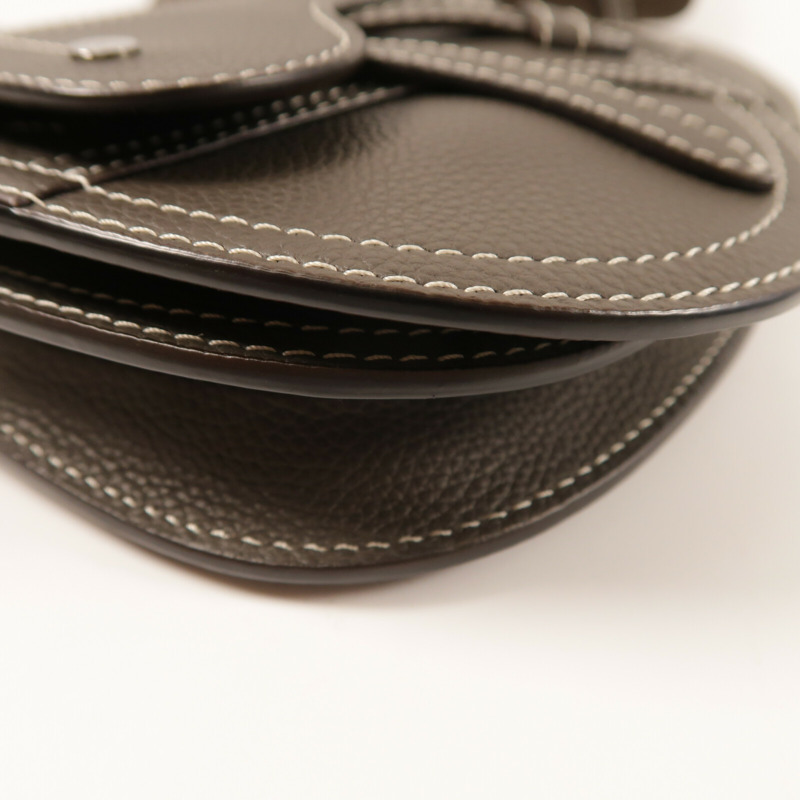 Dior 牛皮皮革Saddle Pouch Bag銀扣肩背袋-9