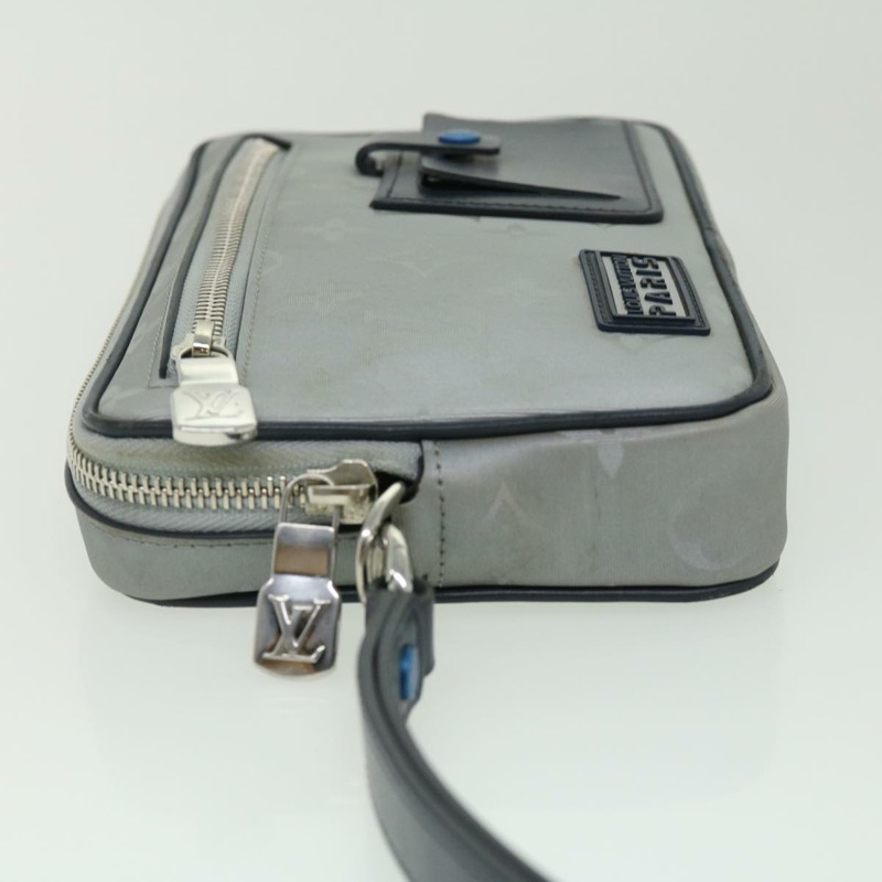 【日本直送】路易威登 Monogram Satellite Alpha 手拿包 銀色 M44171 LV Auth 32344V-3