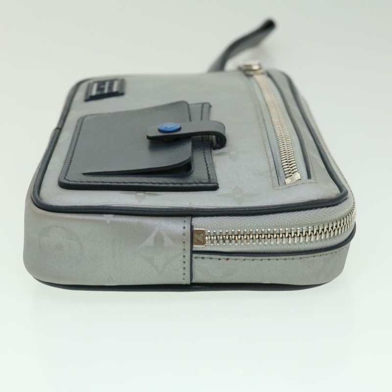 【日本直送】路易威登 Monogram Satellite Alpha 手拿包 銀色 M44171 LV Auth 32344V-4