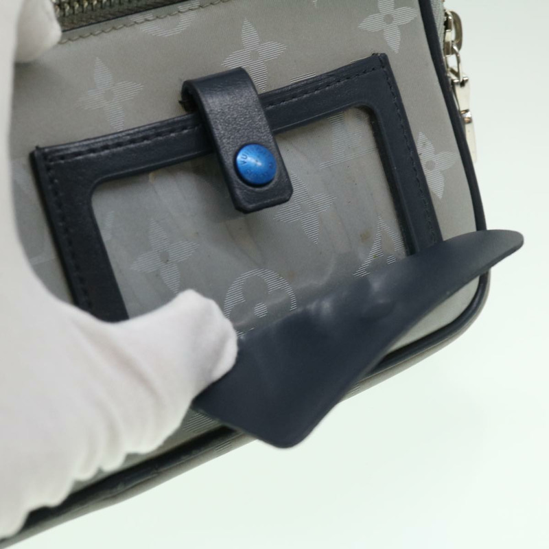 【日本直送】路易威登 Monogram Satellite Alpha 手拿包 銀色 M44171 LV Auth 32344V-19