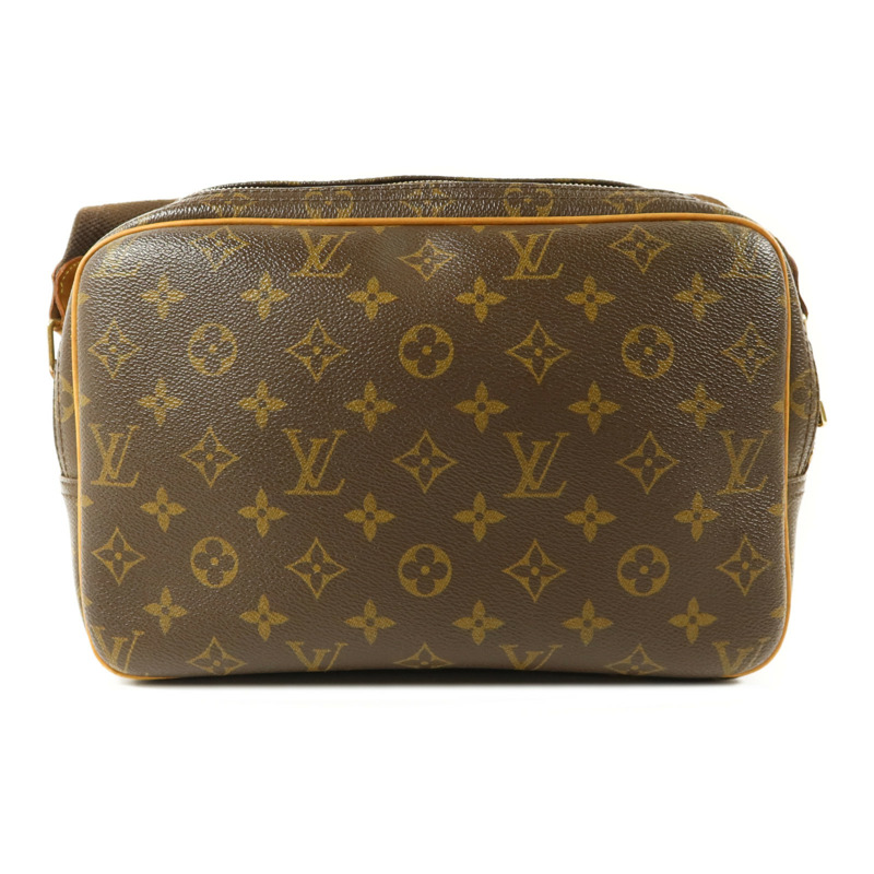 LOUIS VUITTON Monogram Reporter PM金扣肩背袋-1