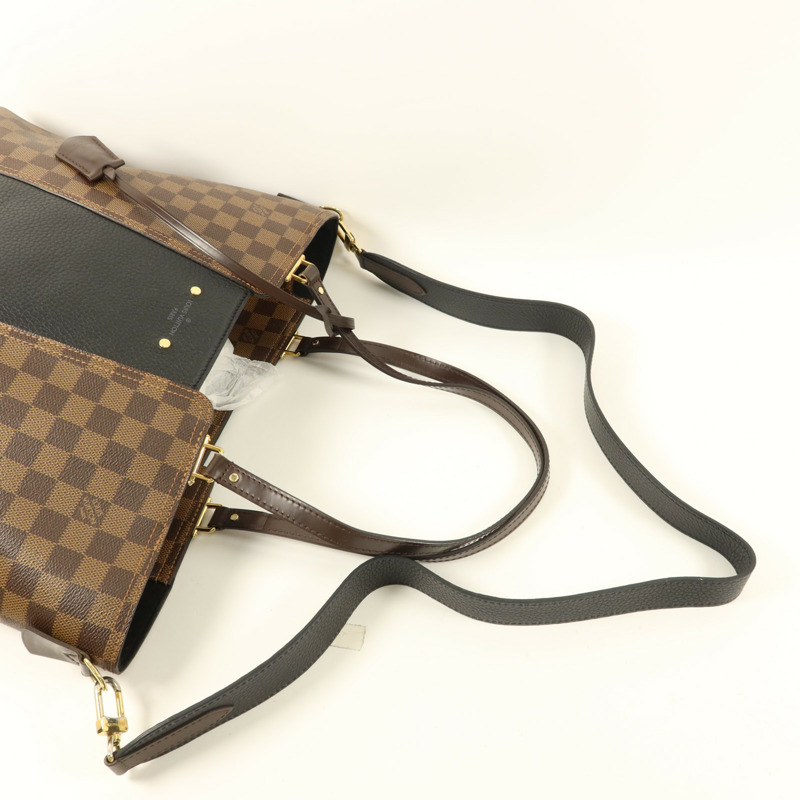 LOUIS VUITTON Damier Jersey金扣手挽肩背兩用袋-7