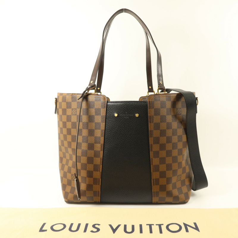 LOUIS VUITTON Damier Jersey金扣手挽肩背兩用袋-9