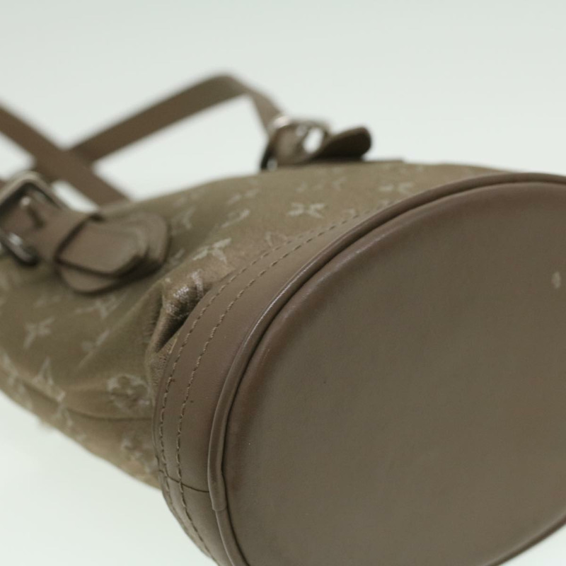 【日本直送】路易威登 Monogram Satin 小水桶手提包 米色 M92145 LV Auth am3521V-16