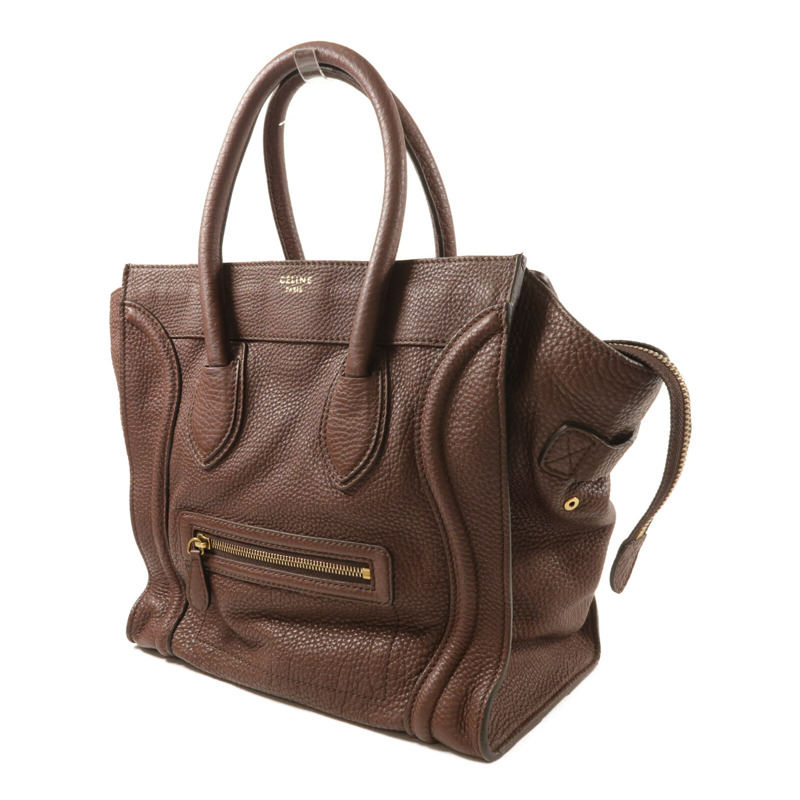 CELINE 牛皮皮革Mini Luggage金扣手挽袋-2