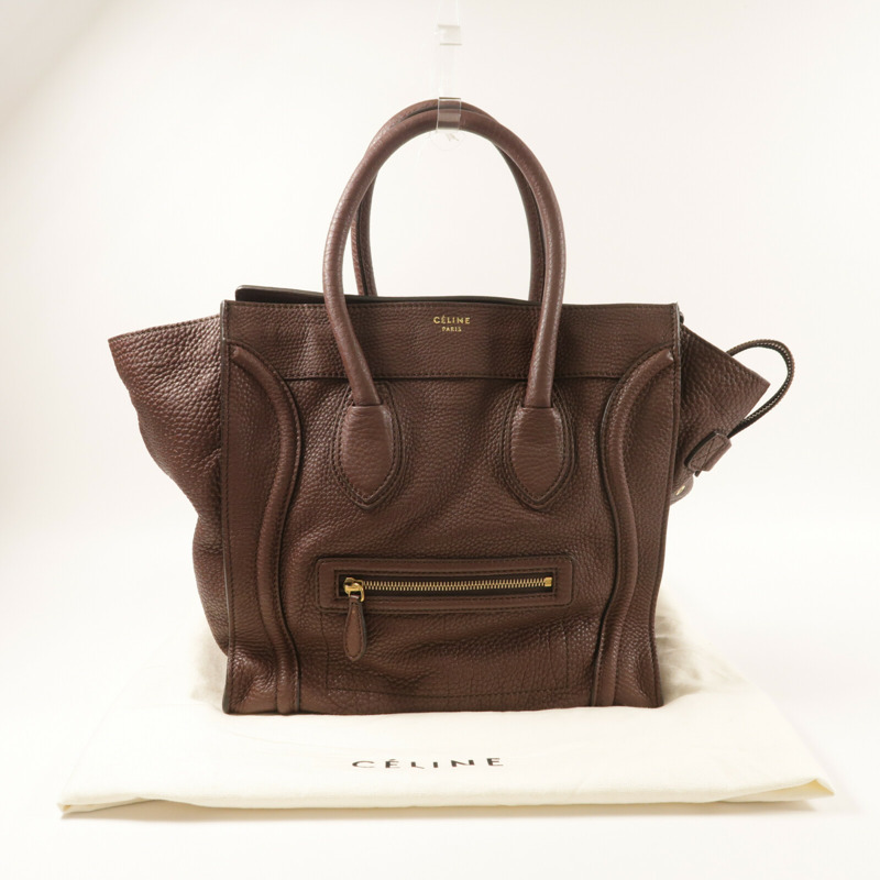 CELINE 牛皮皮革Mini Luggage金扣手挽袋-8