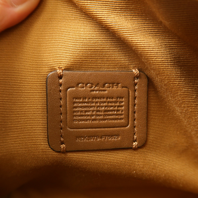 COACH 牛皮皮革Shoulder Bag金扣肩背袋-5